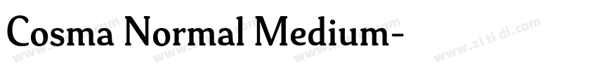 Cosma Normal Medium字体转换